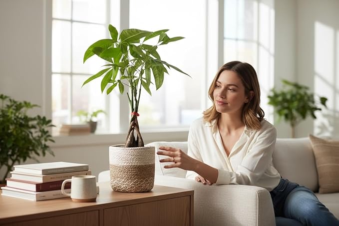 Money Tree Live Plant | 12-16 Inches Tall Bonsai | Easy to Grow Indoor Houseplant | Home, Office, or Room Decor | Birthday, Housewarming Gift in 4 inch Pot