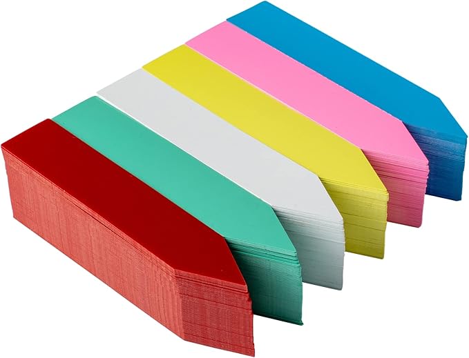 360 Pcs 4 inch Plastic Plant Nursery Garden Labels 6 Colors Pot Marker Garden Stake Tags Waterproof Plant Markers, Plant Labels for Seedling Garden Markers Tags, Vegetable Gardening Tags