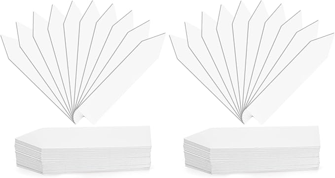Foraineam 1000 Pcs 4 Inches Plant Labels Plastic Plant Tags Nursery Garden Labels Pot Marker Garden Stake Tags (Pack of 2)