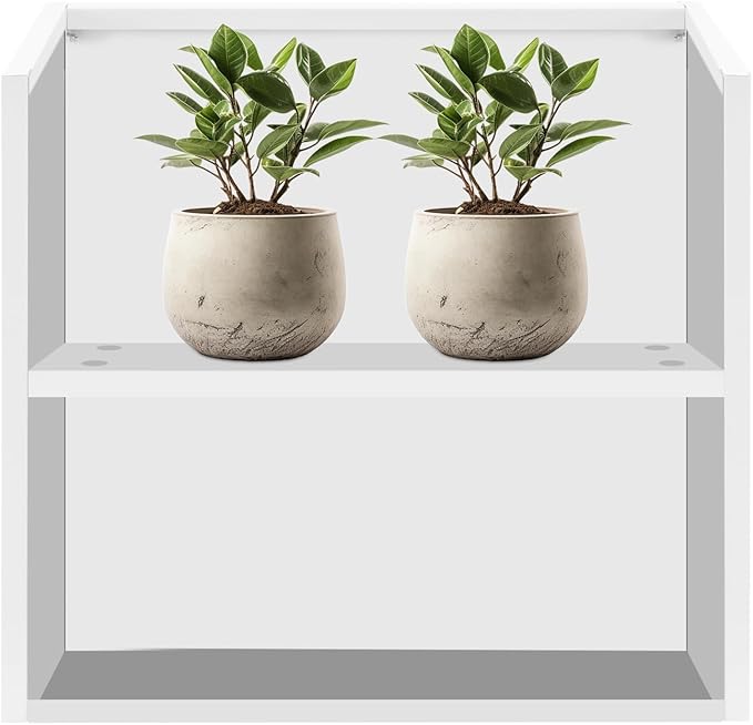 Metallic Heavy Planter Box, Large Metal Planter with Removable Insert Shelf for Outdoor/Indoor, Tall Trees, Plants, Flowers, Easy Assembly (White, 28 * 12 * 28inch)
