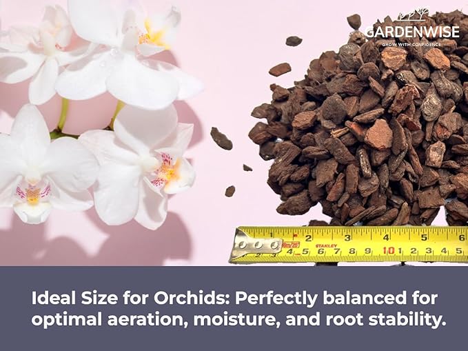 Premium Orchid Bark for Potting Mix – Ready-to-Use Pine Bark for Indoor Plants, Orchid Repotting & Soil Mix Creation, Ideal Orchid Medium (2 quarts)
