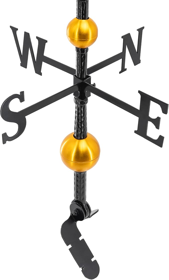 Montague Metal Products 32-Inch Deluxe Weathervane with Satin Black Retriever Ornament