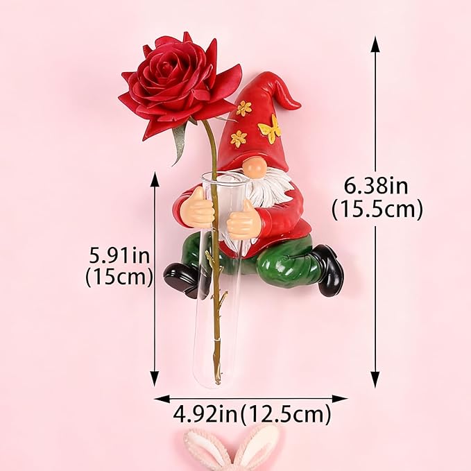 Wall Gnome Statue-Unique Wall Growers Sculpture,Cute Gnome Vase,Outdoor Tree Decorations,Patio Yard Lawn Porch Decor,Garden Ornament Gift