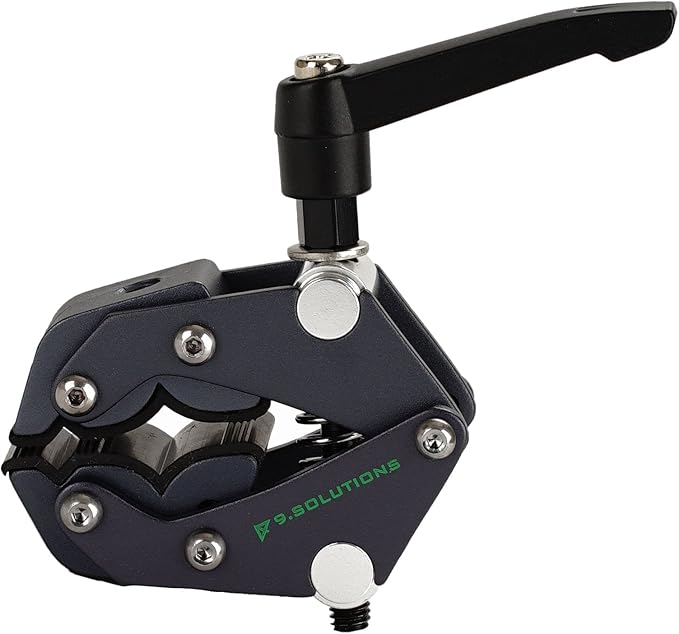 9.Solutions Savior Clamp Mini, Articulated Jaws, Max Load: 66lbs, 9.XS1006, fit firmly onto any oddly shaped object, mount multiple pieces of equipment on one clamp