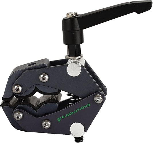 9.Solutions Savior Clamp Mini, Articulated Jaws, Max Load: 66lbs, 9.XS1006, fit firmly onto any oddly shaped object, mount multiple pieces of equipment on one clamp