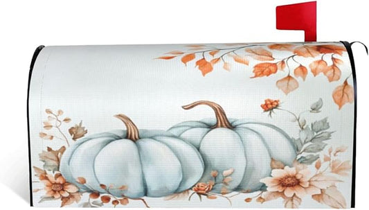 DADABULIU Mailbox Covers Pumpkin Fall Leaf Thanksgiving Magnetic Letter Post Box Cover Standard Size 25.5 x 21 Inch Garden Yard Home Decorative