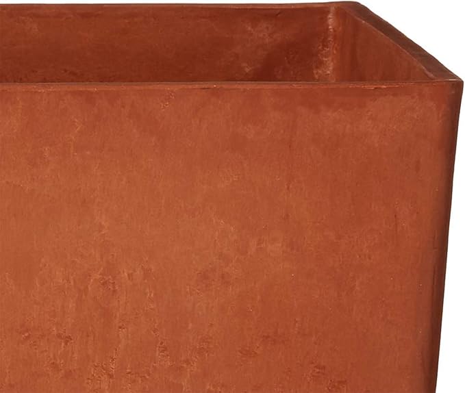 Arcadia Garden Products PSW Pot Collection Contempo Tall Square for Indoor and Outdoor Plants and Gardens, 13x13x28, Terra Cotta Color