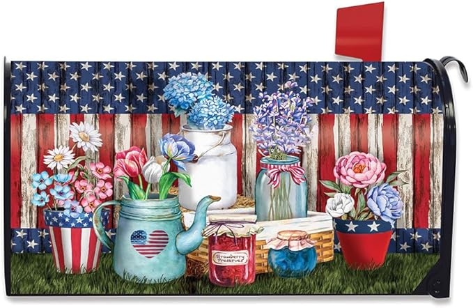 Briarwood Lane American Picnic Rustic Magnetic Mailbox Cover