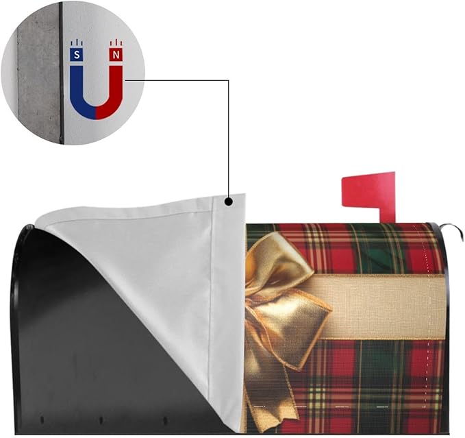 Christmas Mailbox Covers Magnetic Letterbox Covers 21x18 Inch for Garden Outdoor Decoration
