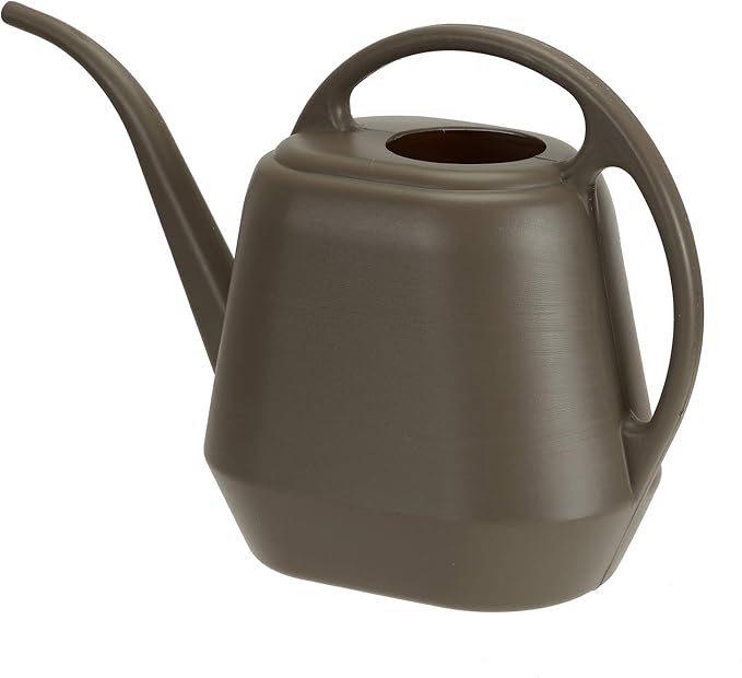 Fasmov Plastic Watering Can, 1-Gallon, Deep Gray