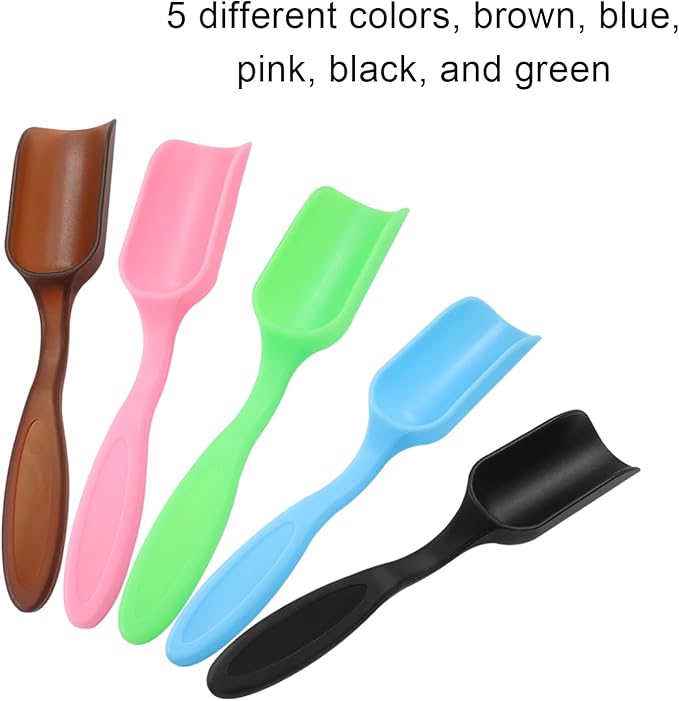 5Pcs Plastic Mini Gardening Shovel Spoons Soil Scoops, Colorful Mini Shovel for Planting, Digging, Transplanting Succulents, Potted Flowers, or Milk Powder, Lightweight and Easy to Clean