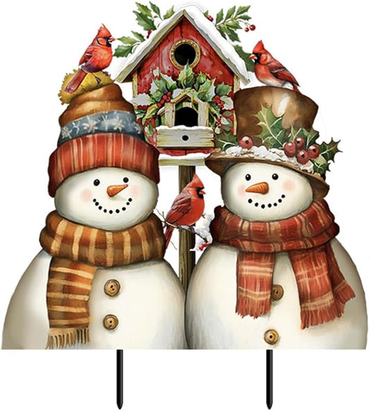 Briarwood Lane Snowman Pair Metal Art