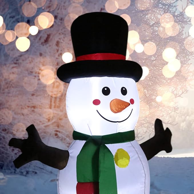 Christmas Decoration Outdoor 5 FT Inflatable Snowman, Christmas Blow Up Yard Decoration Built-in LED Lights