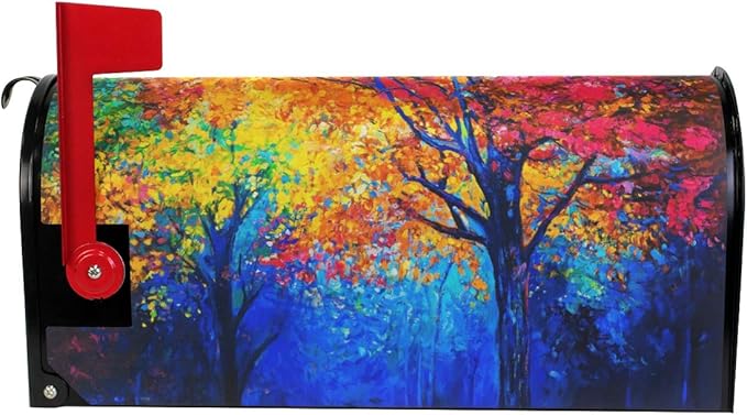 ALAZA Autumn Fall Trees Magnetic Mailbox Cover Oversized for Garden Yard Outdoor Decorations-25.5" x20.8