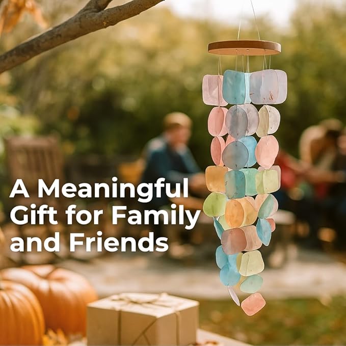 Solange & Frances Garden Decor Wind Chimes for Outside - Elegant Patio Decorations Outdoor, Yard Decor Gifts for Women, Ideal White Elephant Gifts, Christmas Decoration Indoor