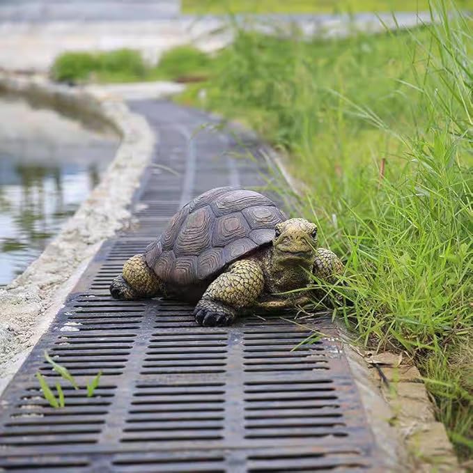 Garden Turtle Statue Decoration, Large Realistic Tortoise Figurine, Outdoor Lawn Ornament Garden Outdoor Courtyard, Lawn Landscape, Swimming Pool Decoration, Festival and Birthday Gifts
