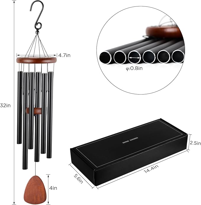 32" Memorial Sympathy Gifts for Loss of Nana,Memorial Wind Chimes for Loss of Grandma Sympathy Gift, Bereavement Gifts, Windchimes in Memory of Nana