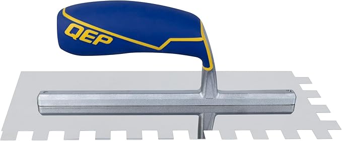 QEP Comfort Grip Stainless Steel Trowel Square-Notch 1/2" x 1/2" x 1/2"
