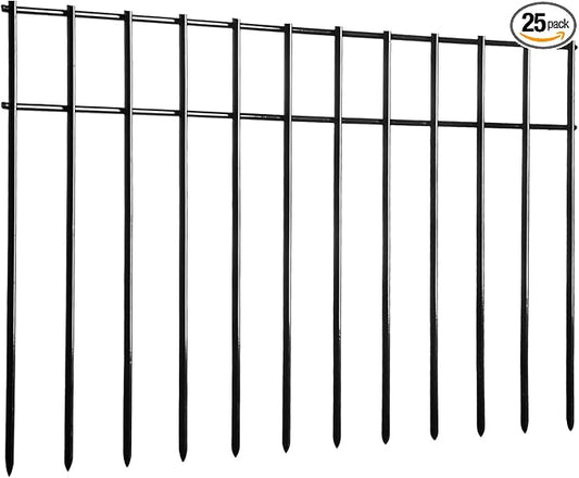ADAVIN Small or Medium Animal Barrier Fence,25Pack 20 in(L) X12 in(H) Dog Digging Fence Barrier, Garden Fence Animal Barrier for Dogs Rabbits Raccoons, Metal Fence Panel for Outdoor Patio.Total 42 Ft