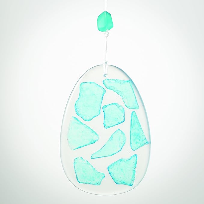 Woodstock Wind Chimes Margaritaville Seaglass Windchime (24") Inch Outdoor Chime Decor for Patio Garden Porch with Silver Tubes Resin and Seaglass Clapper Tuned to Margaritaville Notes