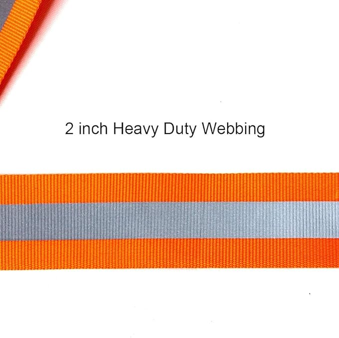 MELOTOUGH Suspenders with Non-Metal End Clip Reflective Safety Belt Clip