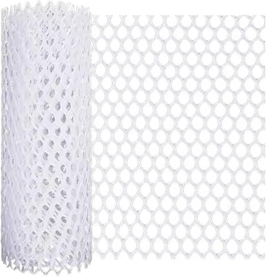 Plastic Chicken Wire Mesh Fencing 39.3″ x 32.8′ Roll Pet Garden Safety Fencing Netting Durable Heavy Duty Snow Fence for Poultry Floral Bird Patio Barrier, Easy to(Size:1x10M - Mesh 1.8cm,Color:White)