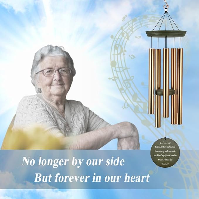 Personalized Memorial Wind Chime, Sympathy Wind Chimes for Loss of Loved One, Wind Chimes for Loss of Loved One Prime, Sympathy/Memorial Gift Mother Father Condolence, Product in USA
