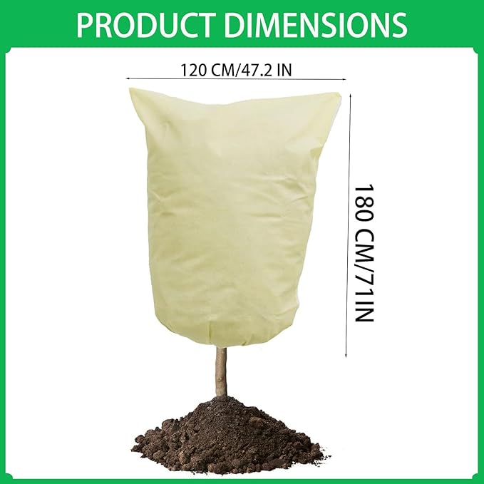 2-Piece setRose Bush Covers for Winter, 47.2 x 70.8 inchesPlant Freeze Protection Covers, Winter Garden Plant ProtectionReusable