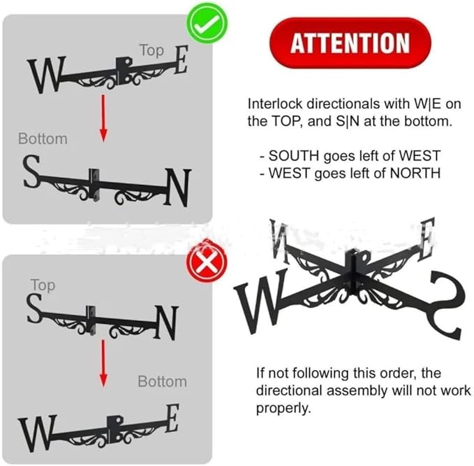 Metal Weather Vane Cat Rooftop Weathervane Black Rust-Proof Wind Direction Indicator for Garden Decor Fence Cottage Farmhouse Roof (Dinosaur)