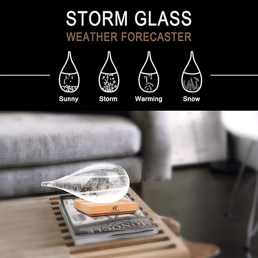 Storm Glass Weather Predictor Snow Globes for Adults Galileo Thermometer Indoor Creative Forecast Nordic Style Decorative