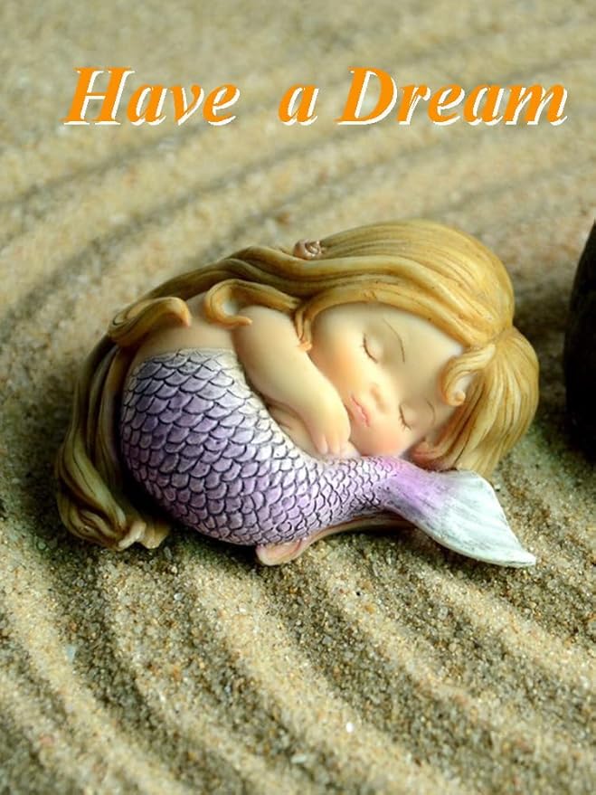 Miniature Garden Mermaid Fairy Figurine- Listening Mermaid on Reef Statue