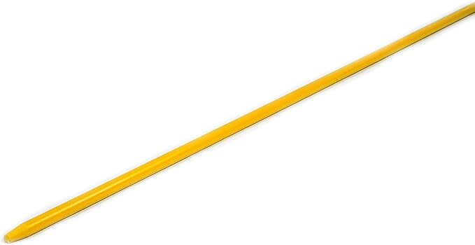 4ft Pro Snow Stakes - 48" x 5/16" Driveway Markers, Pointed Tip, Hy Viz Reflective Tape, Armor Cap (Choose Color/Quantity) (100, Yellow)
