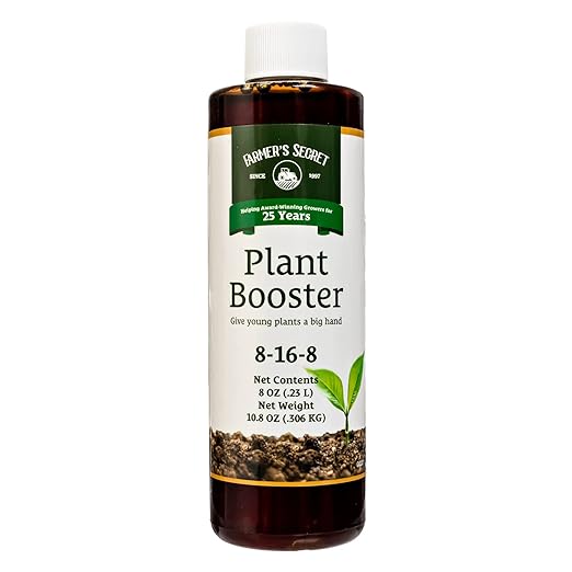 Farmer’s Secret Plant Booster (8oz) - Super Concentrated - High Phosphorus Formula for Early Stage Plants - Promotes Root Growth