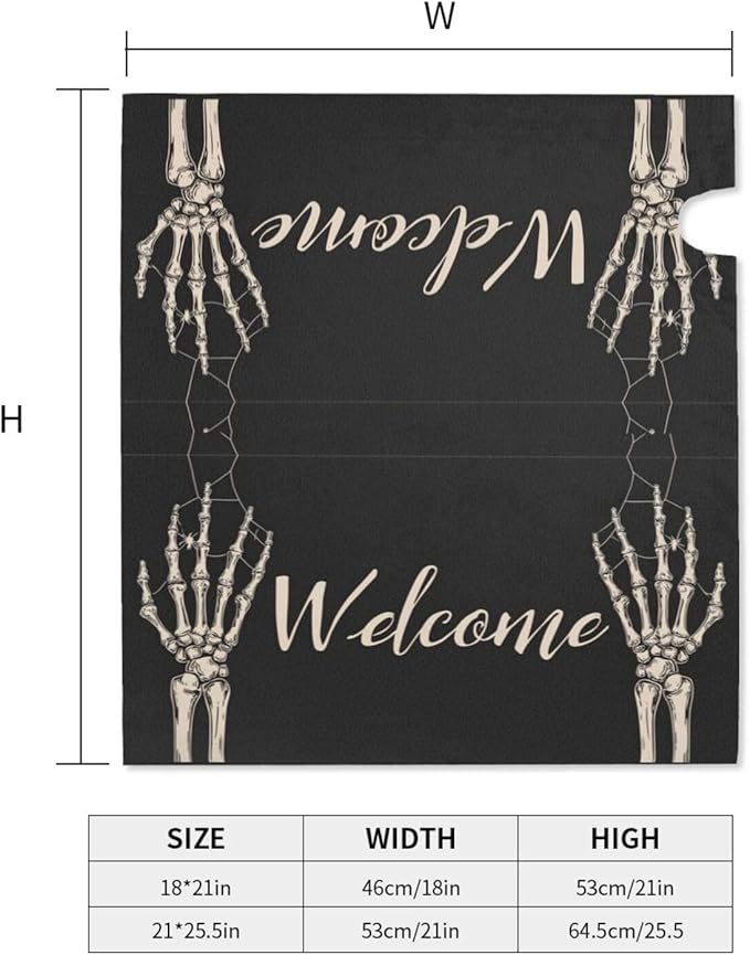 Halloween Skull Mailbox Covers Magnetic Letterbox Covers 21x18 Inch for Garden Outdoor Decoration