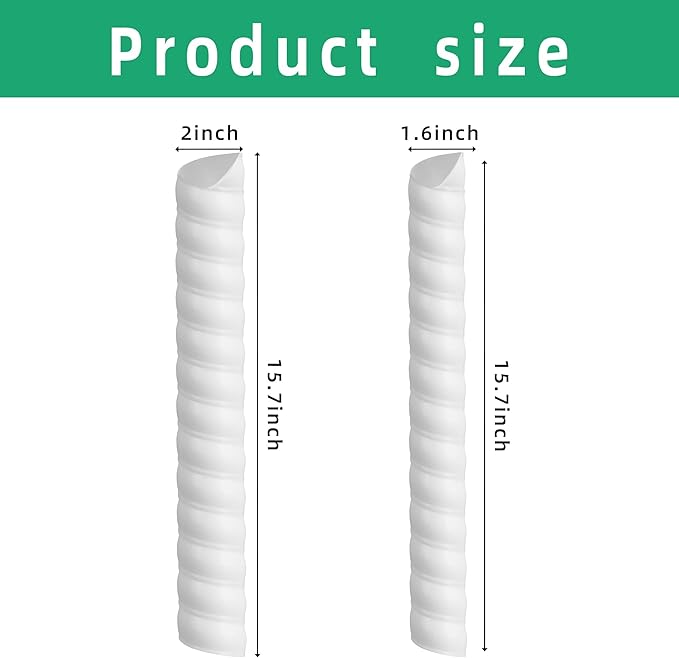 Watayo 8 Pcs Tree Trunk Protector- 2 Size Tree Wraps to Protect Bark- Plastic Spiral Tree Guard- Tree Bark Protector Tube Wraps to Protect Saplings Plants from Deer Rabbit Cats Rodents Mowers
