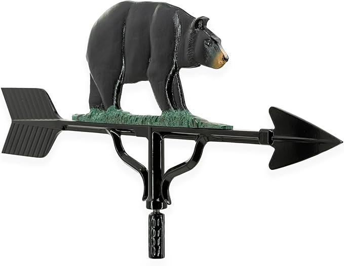 Montague Metal Products 32-Inch Weathervane with Color Bear Ornament