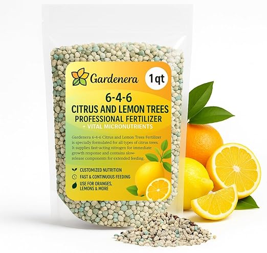 𝐁𝐄𝐒𝐓𝐒𝐄𝐋𝐋𝐄𝐑 Citrus Fertilizer + Vital Micronutrients - Perfect Balanced NPK for All Citrus - for Indoor and Outdoor Plants - Orange, Lime, Avocado and Lemon Tree Fertilizer - 1 Quart