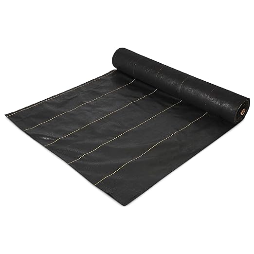 Dewitt Sunbelt Woven Ground Cover, 3.2 oz, Black, 6' x 300' - Durable Weed Barrier Fabric for Greenhouse, Garden, Outdoor Display & Landscaping