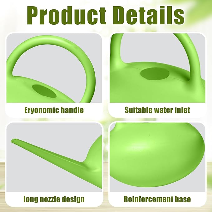 Plant Watering Can - for Indoor Plant Garden - 1/4 Gallon - Green
