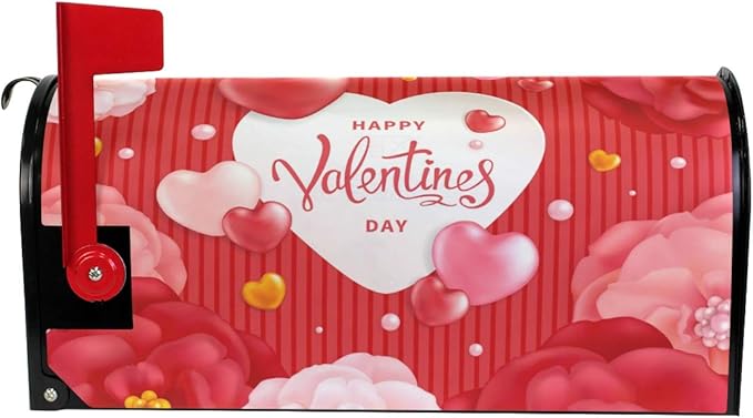 ALAZA Valentines Day Magnetic Mailbox Cover Standard Size for Garden Yard Outdoor Decorations-18 x 20.8"