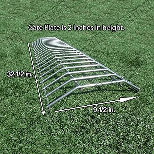 Dig Defence Original Gate Plate - Dog Digging Deterrent, Garden Fence Underground Gap Filler, Rabbits and Dog Fence Barrier - 2 Pack with 2 SM/MD Animal Fence Barrier