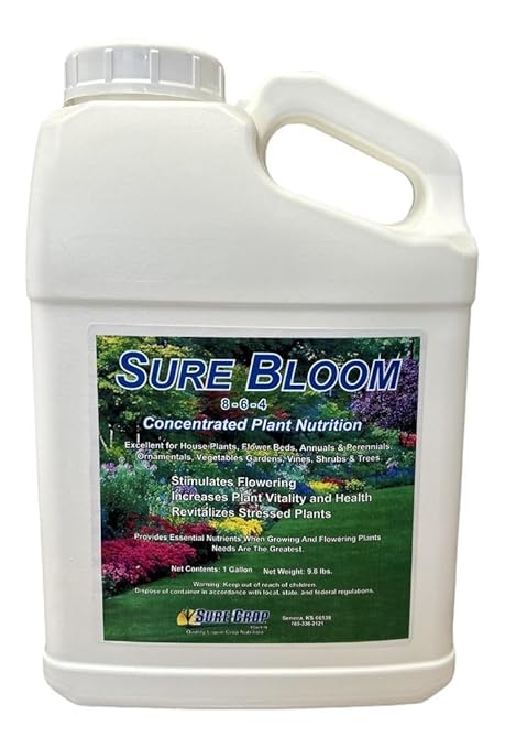 Sure Bloom Concentrated Plant Nutrition, 8-6-4 Formula, 1 Gallon Plant Food for Indoor and Outdoor Plants