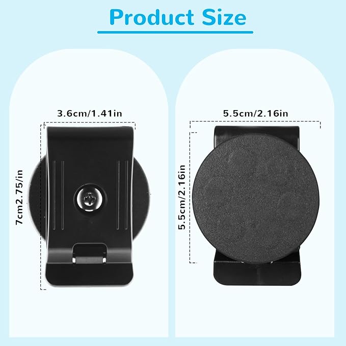 3 PCS Belt Magnetic Clips Heavy Duty Magnetic Tool Holder Black Magnet Belt Organizer for Screws Nails Screwdrivers Wrench Metal Accessories (Medium 2.16 * 2.8 IN)