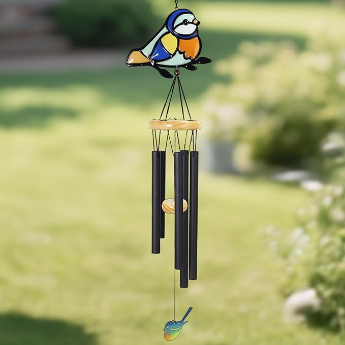 Wind Chimes for Outside Metal Aluminum 41.7" Inches Wind Chime with Brid Outdoor Decor Large Unique Chimes for Outside Festivals/Birthday for Mom Dad Grandma Home Garden Patio Decor
