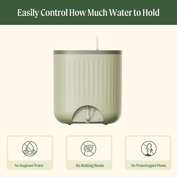 Vego garden Planters for Outdoor & Indoor Plants, Large Plant Pots with Self Watering, 15" Tall Large Plant Pots with Trellis for Flowers Plants Decor, Cream White