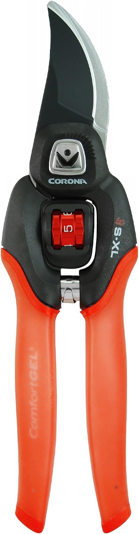 Corona Clipper BP 4214D Flex Dial Bypass Pruner With Comfort Gel Grips, 3/4 Inch, Red/Black