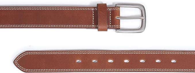 VATAN Men's Genuine Leather Casual Every Day Jeans Belts, Handmade Men Leather Belt with Gift Box