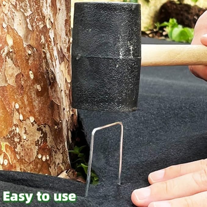 6 Inch 315 Pcs Hot-dip Galvanized U-Shaped Garden Stakes, Landscape Staples, Ground Stakes, for Decoration Weed Barrier Fabric, Irrigation Tubing, Holding Fence, Tarpaulin (300, 6 INCH)