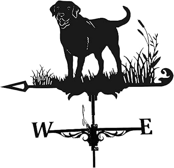 Animal Metal Weather Vane,Vintage Black Weather Vane Hollow Wind Direction Indicator for Outdoor Garden Roof Paddock Decoration Weather Vane