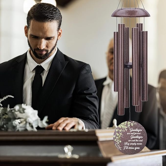 Personalized Memorial Wind Chimes, Customized Wind Chime Outdoor, Custom Wind Chimes in Loving Memory, Sympathy Gift After The Loss of Mom Dad, or Loved One, Product in USA